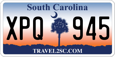 SC license plate XPQ945
