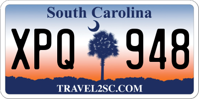 SC license plate XPQ948