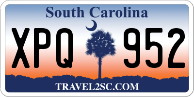 SC license plate XPQ952