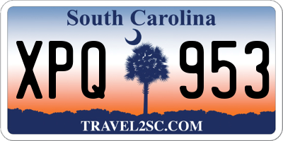 SC license plate XPQ953