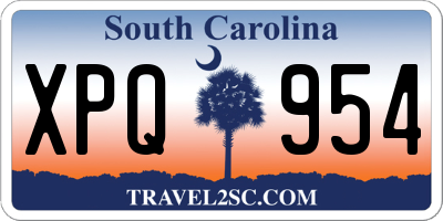 SC license plate XPQ954