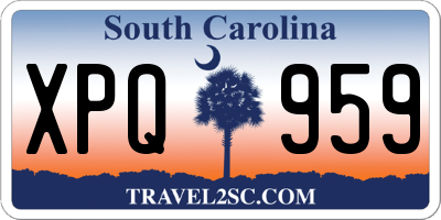 SC license plate XPQ959