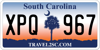 SC license plate XPQ967