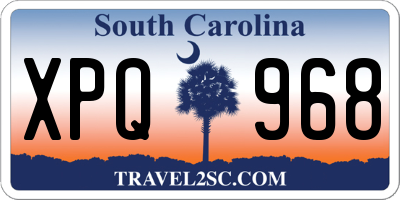 SC license plate XPQ968