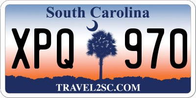 SC license plate XPQ970