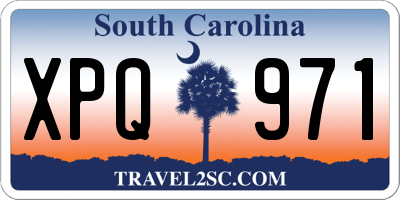 SC license plate XPQ971