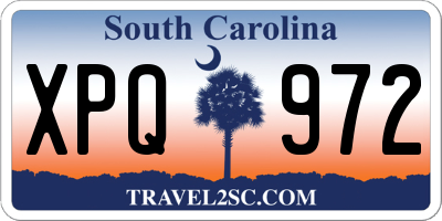 SC license plate XPQ972