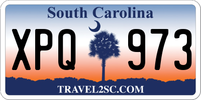 SC license plate XPQ973
