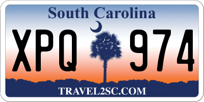 SC license plate XPQ974