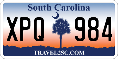 SC license plate XPQ984