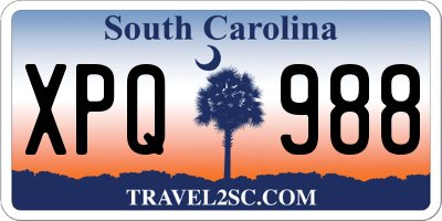 SC license plate XPQ988
