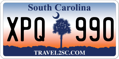 SC license plate XPQ990