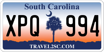 SC license plate XPQ994