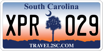 SC license plate XPR029