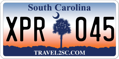 SC license plate XPR045