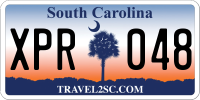 SC license plate XPR048