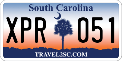 SC license plate XPR051