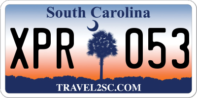 SC license plate XPR053