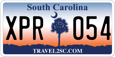 SC license plate XPR054