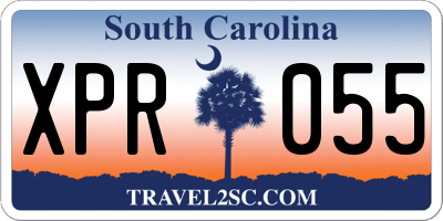 SC license plate XPR055