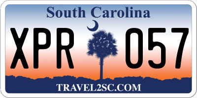 SC license plate XPR057