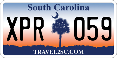 SC license plate XPR059