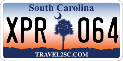 SC license plate XPR064