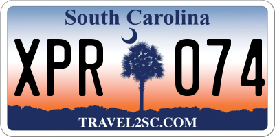 SC license plate XPR074