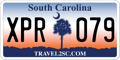 SC license plate XPR079