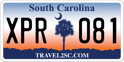 SC license plate XPR081