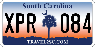 SC license plate XPR084