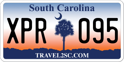 SC license plate XPR095