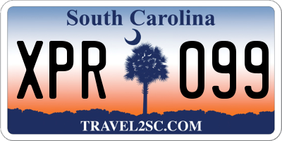 SC license plate XPR099