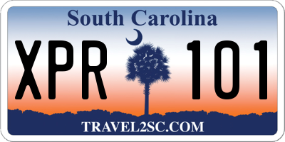 SC license plate XPR101