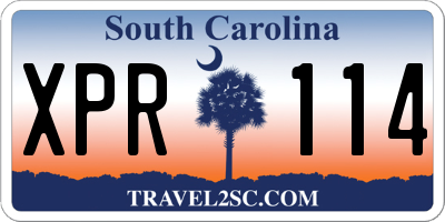 SC license plate XPR114
