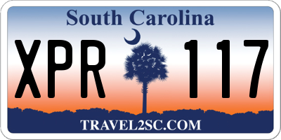 SC license plate XPR117