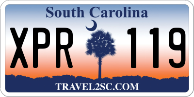 SC license plate XPR119