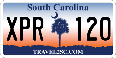 SC license plate XPR120