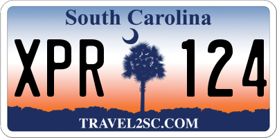 SC license plate XPR124
