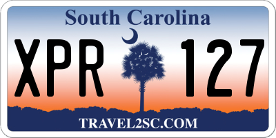 SC license plate XPR127
