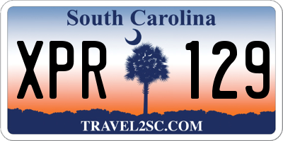 SC license plate XPR129