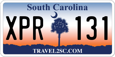 SC license plate XPR131