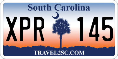 SC license plate XPR145