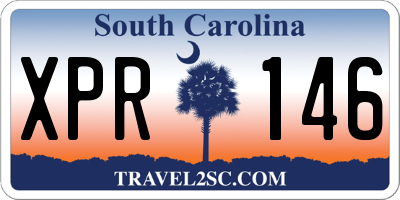 SC license plate XPR146