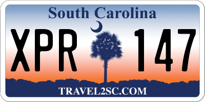 SC license plate XPR147