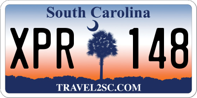 SC license plate XPR148