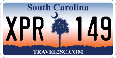 SC license plate XPR149