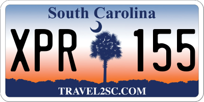 SC license plate XPR155