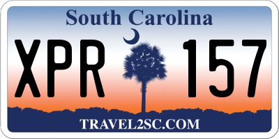 SC license plate XPR157