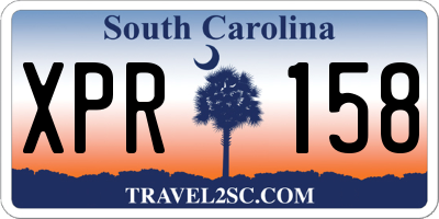 SC license plate XPR158